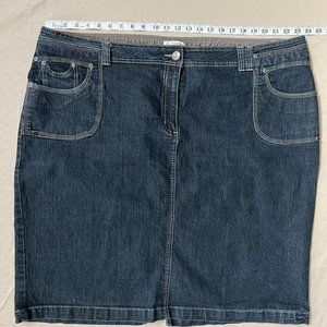 Venezia Lane Bryant Medium Wash Denim Jean Skirt Size 28 Womens Plus